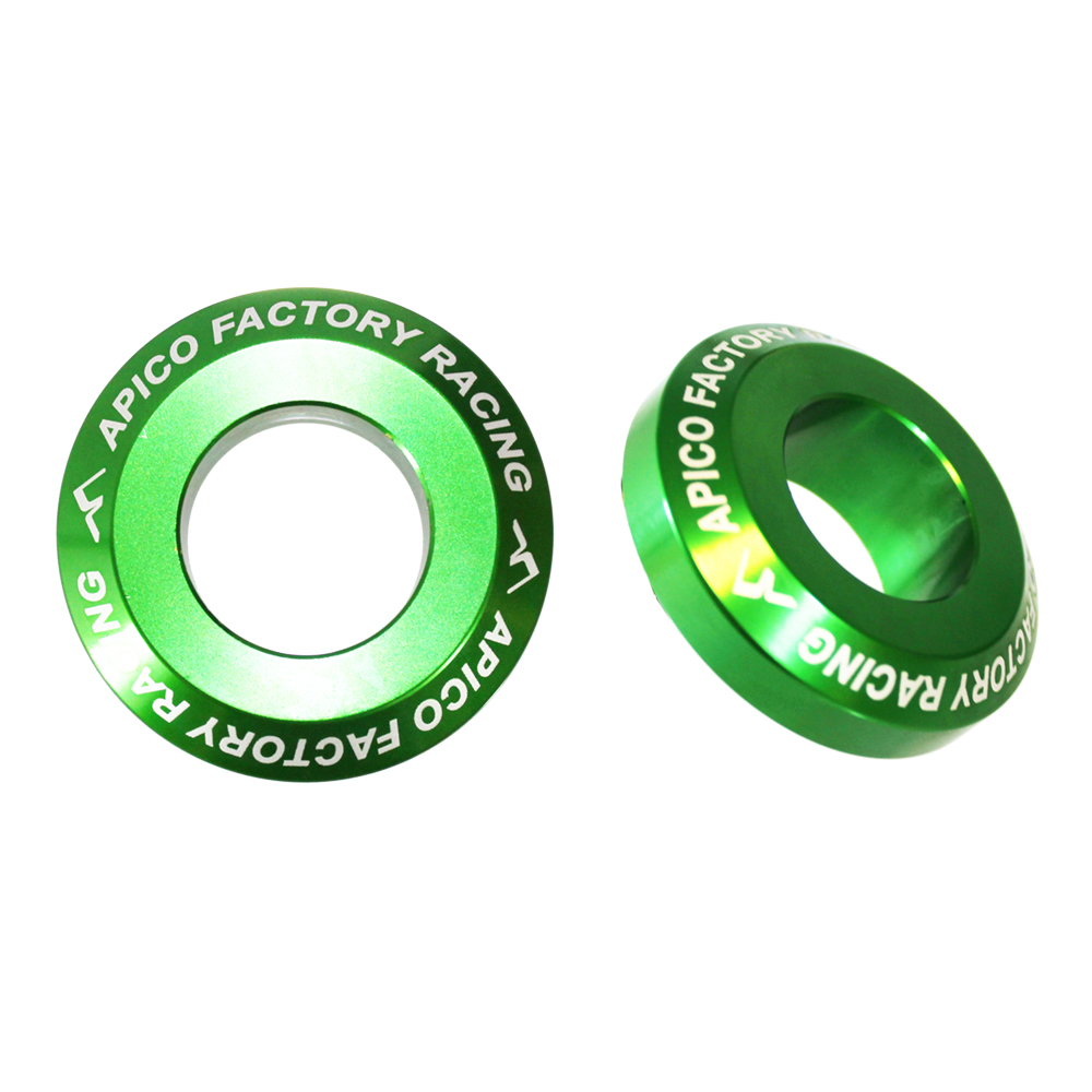REAR WHEEL SPACER PRO KAWASAKI KX125/250 03-08, KX250F/450F 04-26, KX250X/450X 21-26 GREEN (R)